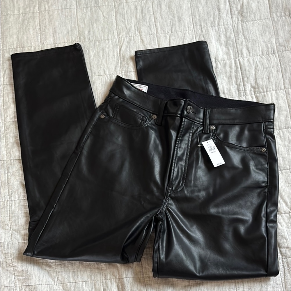 Gap Black Faux Leather Pant